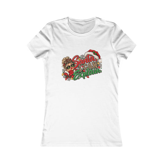 Women's Santa Christmas Tee – Festive Holiday Graphic Shirt