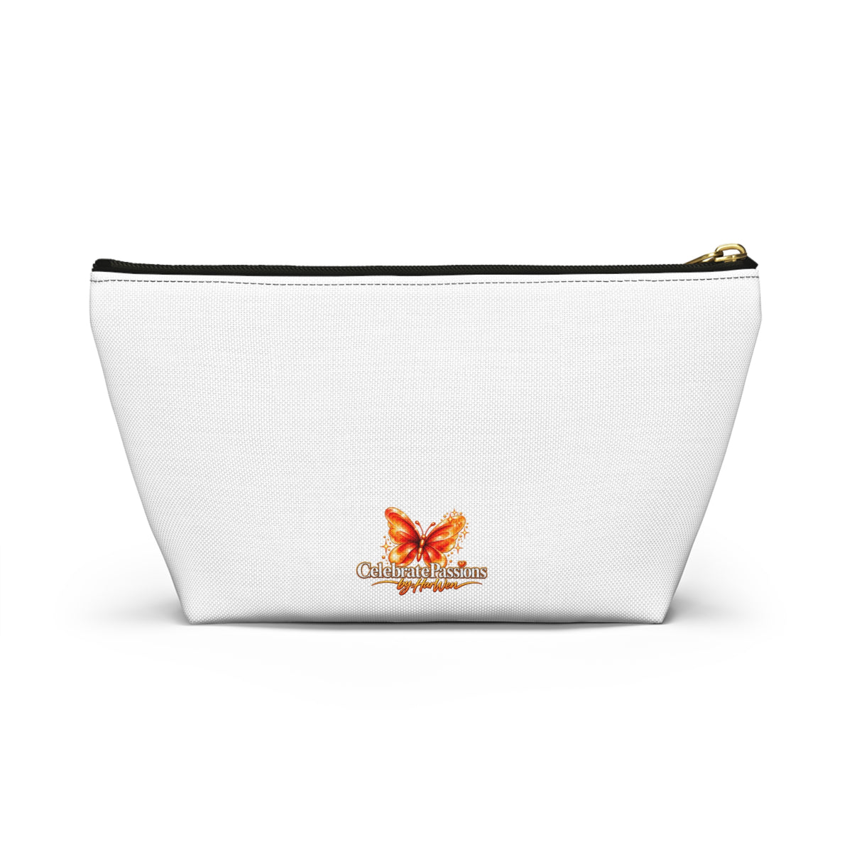 Makeup Bag - "Makeup Bag Happy Stuff" Leopard Cosmetic Accessory Pouch