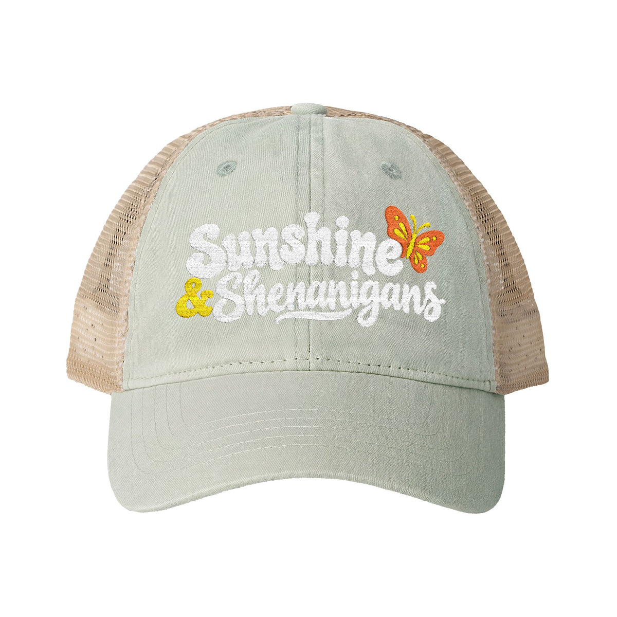 Sunshine & Shenanigans - Women's Washed Mesh-Back Cap