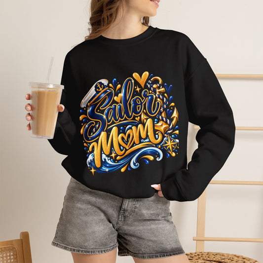 Sailor Mom Sweatshirt — Nautical Mom Crewneck Gift