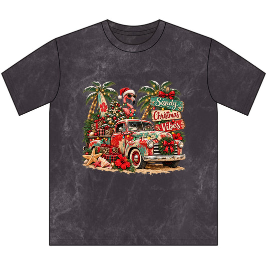 Vintage Christmas Vacation Crewneck Tee – Sandy Christmas Vibes