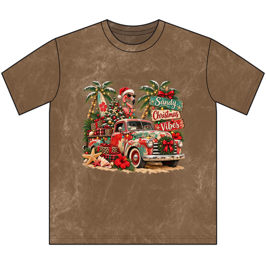 Vintage Christmas Vacation Crewneck Tee – Sandy Christmas Vibes