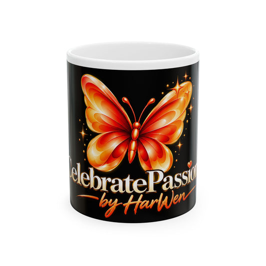 Celebrate Passion Butterfly Ceramic Mug, (11oz, 15oz)