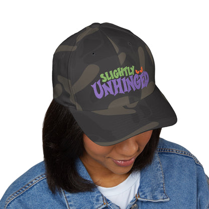 Slightly Unhinged Embroidered Cap – Funny Halloween Hat